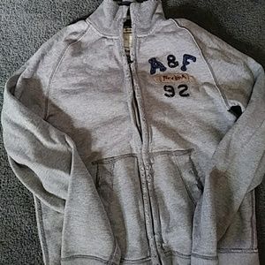 Mens Abercrombie distressed zip up sweatshirt